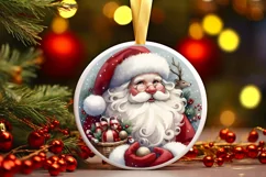 Santa Christmas Sticker Sublimation PNG Product Image 3