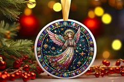 Round Christmas Ornament Sublimation|Clipart Product Image 1