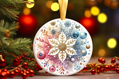 Round Christmass Ornament PNG Product Image 1
