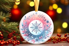 Round Christmas Ornament Sublimation|Clipart Product Image 3