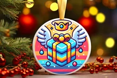 Round Christmas Ornament Sublimation|Clipart Product Image 2