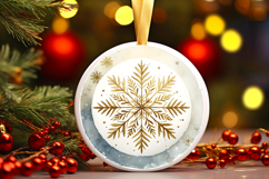 Round Christmass Ornament PNG Product Image 1
