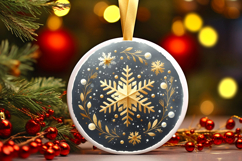 Round Christmass Ornament PNG Product Image 1