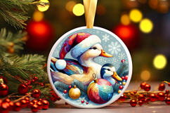 Round Christmass Ornament PNG Product Image 1