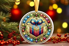 Round Christmas Ornament Sublimation|Clipart Product Image 1