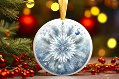 Round Christmas Ornament Sublimation|Clipart Product Image 1