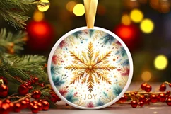 Round Christmas Ornament Sublimation|Clipart Product Image 3