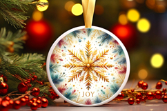 Round Christmass Ornament PNG Product Image 1