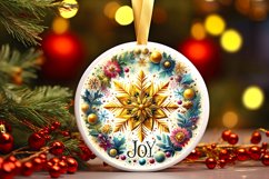 Round Christmas Ornament Sublimation|Clipart Product Image 3