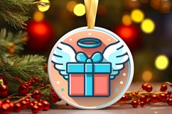 Round Christmas Ornament Sublimation|Clipart Product Image 1