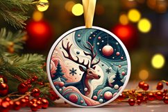Round Christmas Ornament Sublimation|Clipart Product Image 1