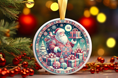 Round Christmass Ornament PNG Product Image 1
