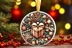 Round Christmass Ornament PNG Product Image 1