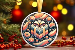 Round Christmas Ornament Sublimation|Clipart Product Image 1