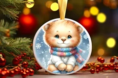 Cute Winter Lion Clipart Sublimation PNG Product Image 3