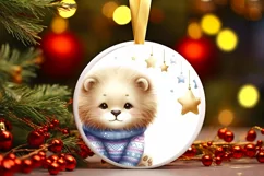 Cute Winter Lion Clipart Sublimation PNG Product Image 3