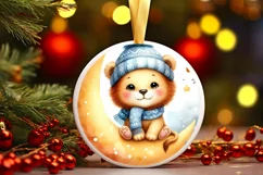 Cute Winter Lion Clipart Sublimation PNG Product Image 3