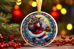 Round Christmass Ornament PNG Product Image 1