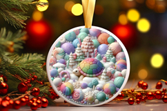 Round Christmass Ornament PNG Product Image 1