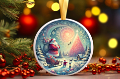 Round Christmass Ornament PNG Product Image 1
