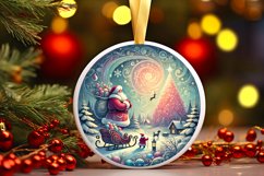 Round Christmas Ornament Sublimation|Clipart Product Image 1