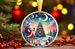 Round Christmass Ornament PNG Product Image 1