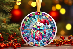 Round Christmass Ornament PNG Product Image 1