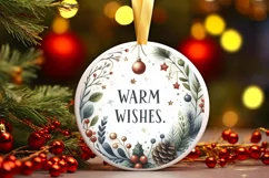 Snowflake Warm Wishes Sublimation PNG Product Image 1