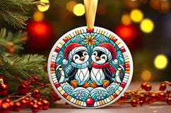 Round Christmass Ornament PNG Product Image 1