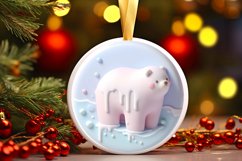 3D Polar Bear Marzipan Sublimation PNG Product Image 3