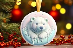 3D Polar Bear Marzipan Sublimation PNG Product Image 3