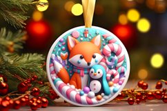 Round Christmas Ornament Sublimation|Clipart Product Image 1