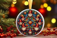 Round Christmass Ornament PNG Product Image 1