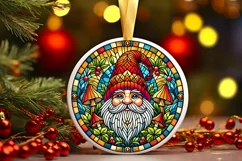Round Christmas Ornament Sublimation|Clipart Product Image 1