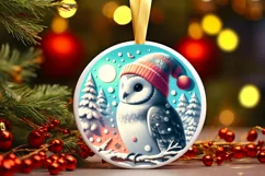 Round Christmas Ornament Sublimation|Clipart Product Image 1
