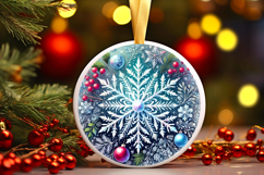 Round Christmass Ornament PNG Product Image 1