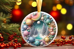 Round Christmass Ornament PNG Product Image 1