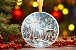 Round Christmas Ornament Sublimation|Clipart Product Image 1