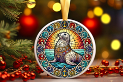 Round Christmass Ornament PNG Product Image 1