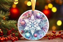 Round Christmas Ornament Sublimation|Clipart Product Image 1