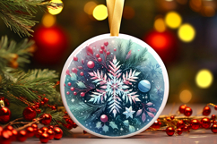 Round Christmass Ornament PNG Product Image 1