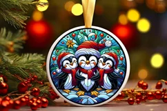 Round Christmas Ornament Sublimation|Clipart Product Image 1