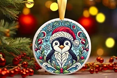 Round Christmas Ornament Sublimation|Clipart Product Image 1