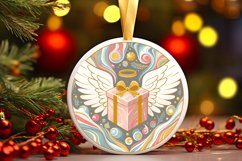 Round Christmas Ornament Sublimation|Clipart Product Image 1