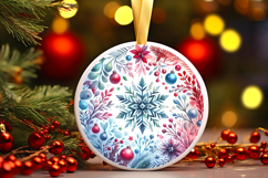Round Christmass Ornament PNG Product Image 1