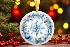 Round Christmass Ornament PNG Product Image 1