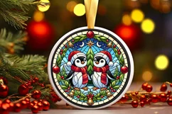 Round Christmas Ornament Sublimation|Clipart Product Image 2