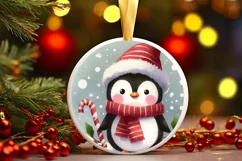 Winter Penguin Ornament Sublimation PNG Product Image 3