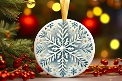 Round Christmas Ornament Sublimation|Clipart Product Image 2