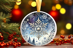 Round Christmass Ornament PNG Product Image 1